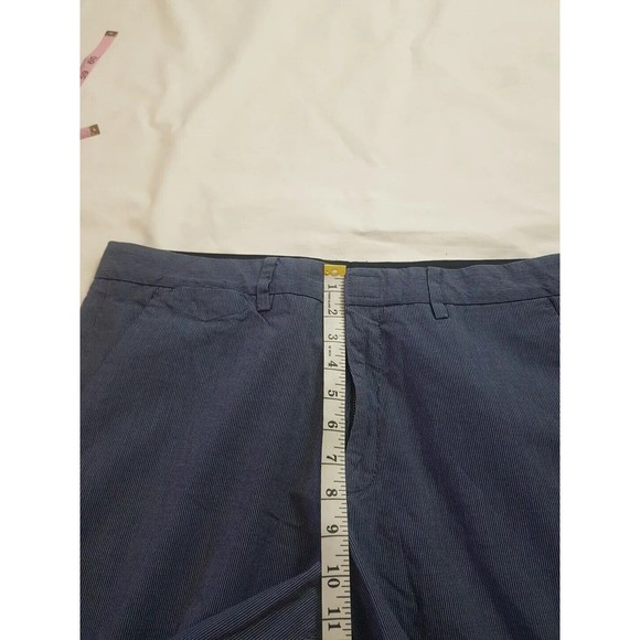 Armani Exchange Mens Pants Size 36 Striped Railroad Pockets Blue Dress Straight - Picture 12 of 14